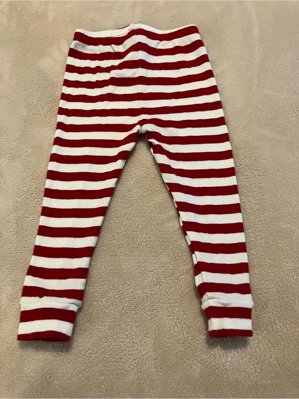 Carter’s Christmas Pajamas 12M Red White Striped Santa 2-Piece Set